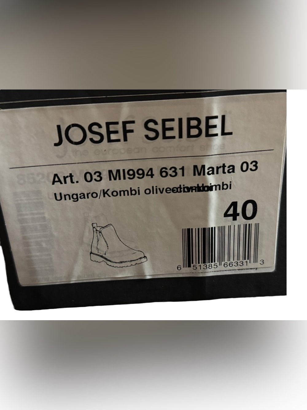 Josef Seibel Olive Green Marta Boots Sz 9-9.5 EU 40 New In Box - Picture 10 of 14
